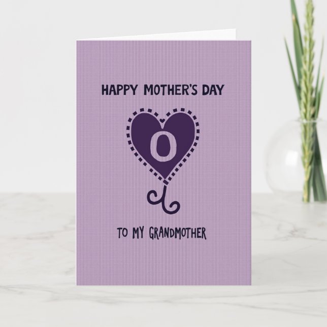 Plum Heartfelt Mothers Day Card (Front)