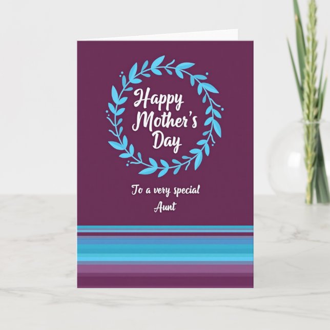 Plum Hued Mothers Day Script Card (Front)
