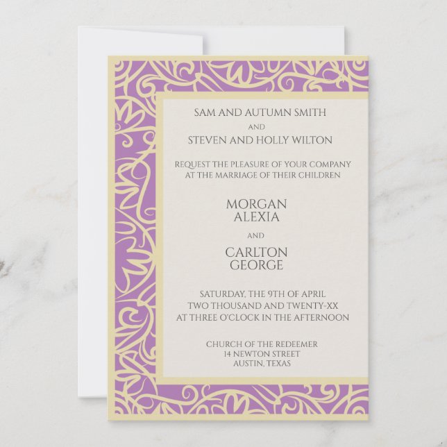 Plum invitation for any occasion (Front)