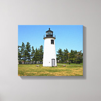 Plum Island Lighthouse, MA Wrapped Canvas Print