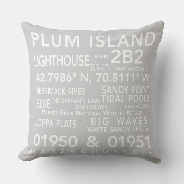 Plum Island Massachusetts Pillow (Front)