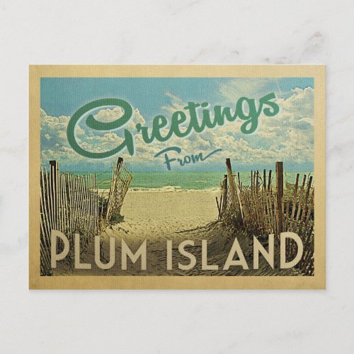 Plum Island Vintage Travel Postcard