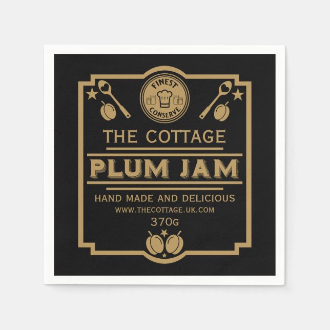 Plum Jam Conserve Maker Napkins (Front)