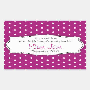 Plum jam preserve purple food label sticker
