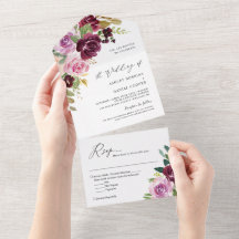 Plum Lavender Purple Blush Floral Wedding