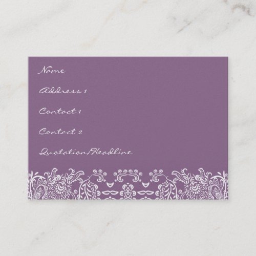 Plum Love Birds Business Cards