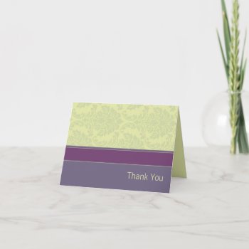 Plum Love Collection Thank You Card by TheWeddingShoppe at Zazzle