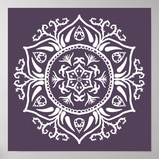 Plum Mandala Poster (Front)
