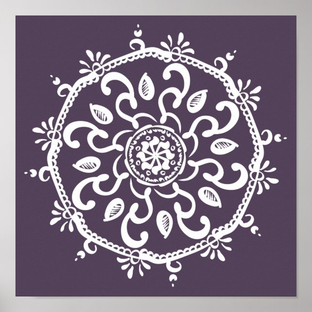 Plum Mandala Poster (Front)