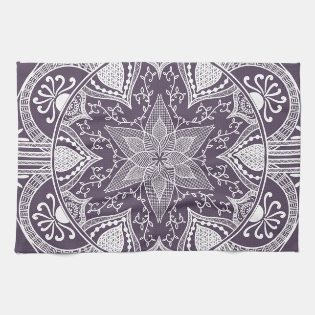 Plum Mandala Towel (Horizontal)