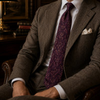 Plum Merlot Old Money Damask Baroque Pattern
