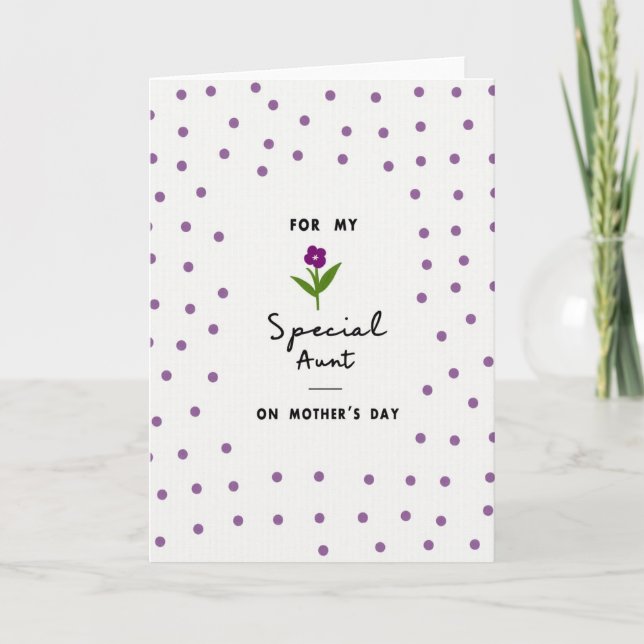 Plum Mothers Day Dots Card (Front)