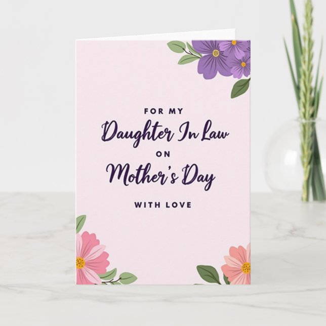 Plum Mothers Day Love Card (Front)