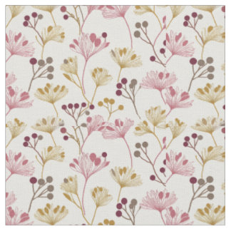 Plum Mustard Gold And Pink Fabric