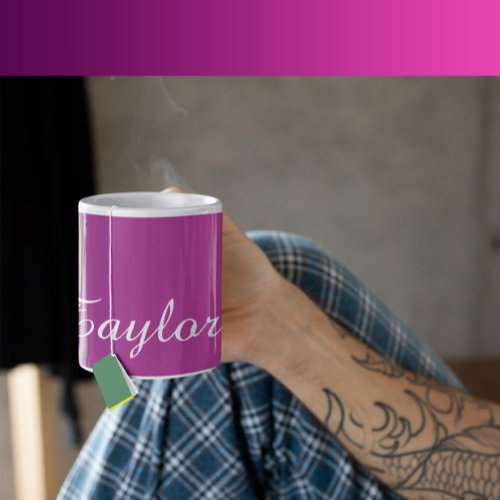 Plum Passion _ Customizable Name Coffee Mug