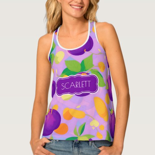 Plum Pastel Colorful Personalized Pattern Tank Top