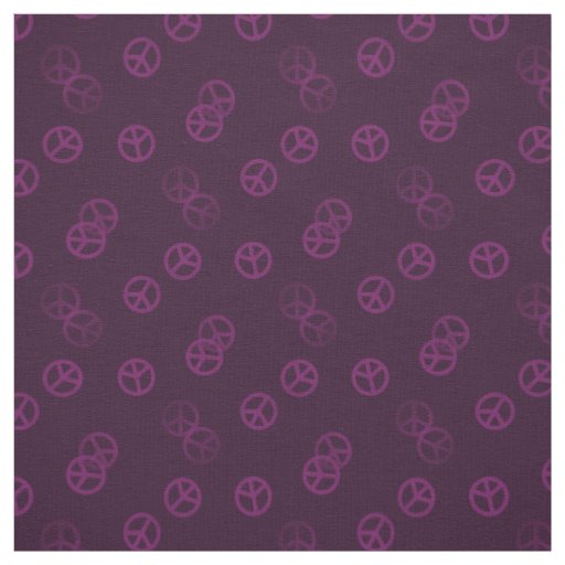 Plum Peace Sign Fabric