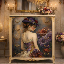 Plum & Pearl Rose Decoupage