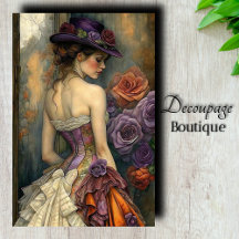 Plum & Pearl Rose Decoupage