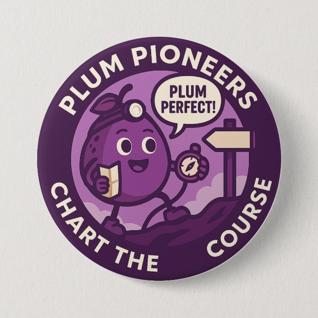 Plum Perfect Explorer Navigation Button (Front)