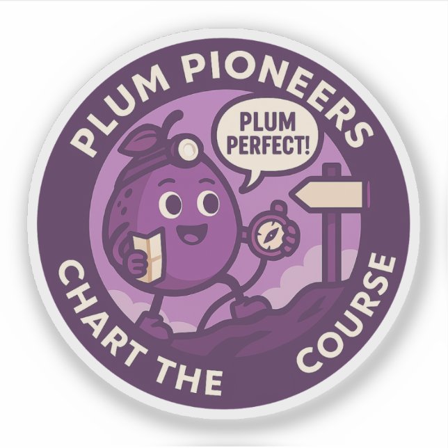 Plum Perfect Explorer Navigation Sticker (Front)