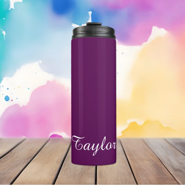 Plum Perfection -Customizable Name Thermal Tumbler (Creator Uploaded)