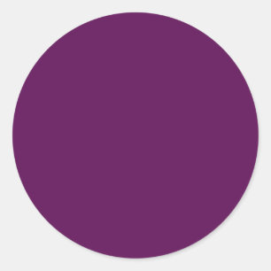 Plum Perfection - Elegant Solid Plum -  Classic Round Sticker