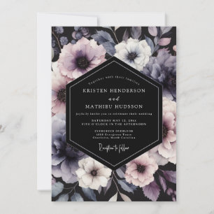 Plum Periwinkle Nocturne Wedding Invitation