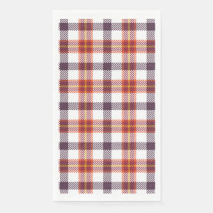Plum Plaid Paper Guest Towels