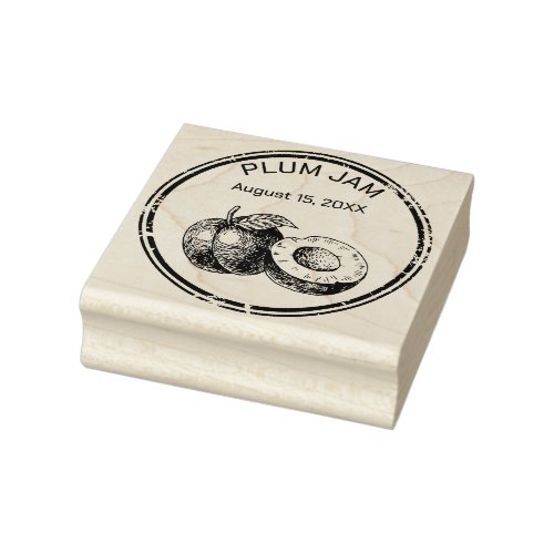 Plum Products Canning Label Rubber Stamp