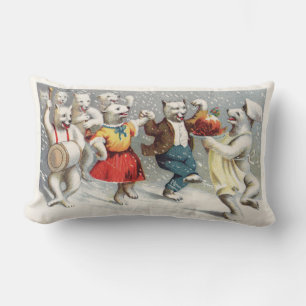 Plum Pudding Jig Lumbar Pillow