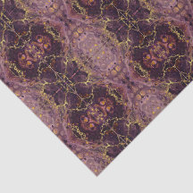 Plum Purple And Gold Marble