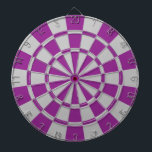 Plum Purple And Gray Dartboard<br><div class="desc">Plum Purple And Gray Dart Board</div>