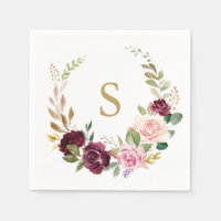 Plum Purple Blush Pink Botanical Wedding