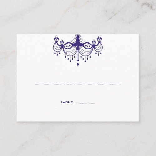 Plum Purple Chandelier Place Cards Business Card Template