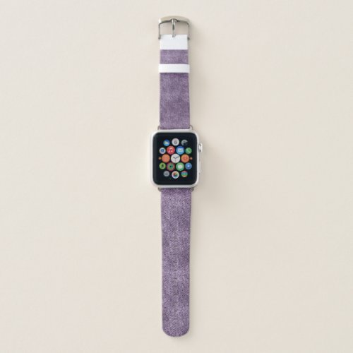 Plum Purple Denim Pattern Apple Watch Band