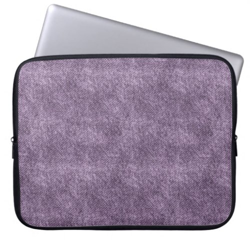 Plum Purple Denim Pattern Laptop Sleeve