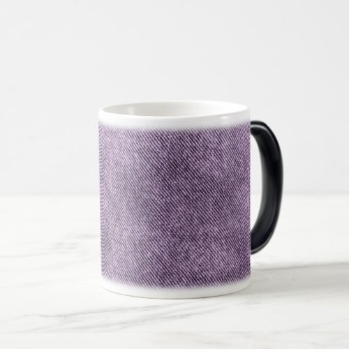 Plum Purple Denim Pattern Magic Mug