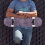 Plum Purple Denim Pattern Skateboard