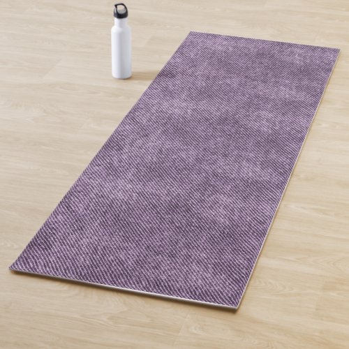Plum Purple Denim Pattern Yoga Mat