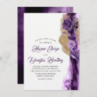 Plum Purple - Eggplant and Gold Floral Wedding