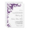 Plum Purple Elegant Damask Wedding Invitation