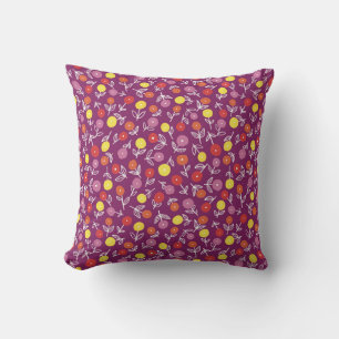 Plum/Purple Floral Ditsy Cushion / Throw Pillow