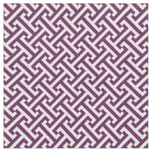 Plum Purple Greek Key Pattern Fabric