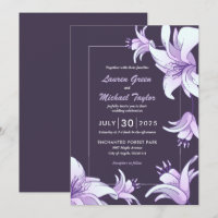 Plum Purple Lily Flower Floral Spring Wedding