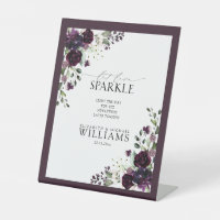 Plum Purple Mauve Floral Let love Sparkle