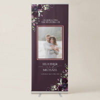 Plum Purple Mauve Floral Watercolor Wedding