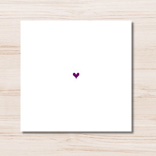 Plum Purple Minimalist Little Heart No Text Note Card