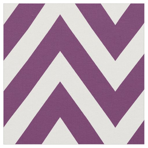 Plum Purple Modern Chevron Large Scale Fabric