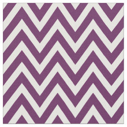 Plum Purple Modern Chevron Stripes Fabric